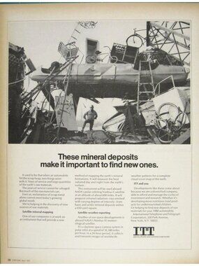 Print Ad These Mineral Deposits Make It Important To Find New Ones ITT 1971